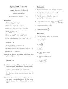 Spring2015 Math 151 Section 4.6