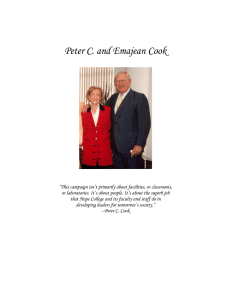 Peter C. and Emajean Cook