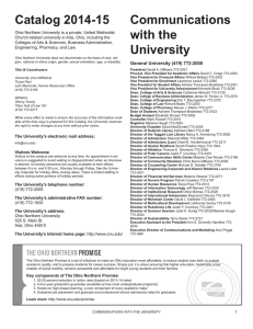 Catalog 2014-15 Communications with the