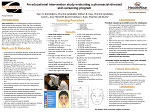 An educational intervention study evaluating a pharmacist-directed skin screening program