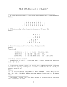 Math 4330, Homework 1, 1/22/2014