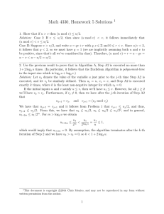Math 4330, Homework 5 Solutions