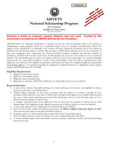AMVETS National Scholarship Program (For Veterans)