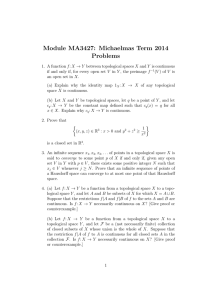 Module MA3427: Michaelmas Term 2014 Problems