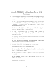Module MA3427: Michaelmas Term 2012 Problems