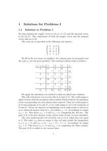 1 Solutions for Problems I 1.1 Solution to Problem 1