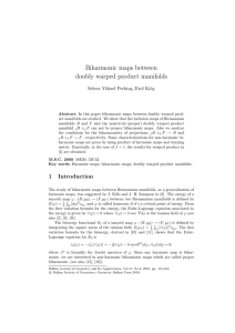 Biharmonic maps between doubly warped product manifolds Selcen Y¨uksel Perkta¸s, Erol Kılı¸c