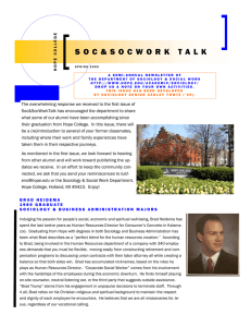 S O C &amp; S O C W O R... HOPE COLLEGE