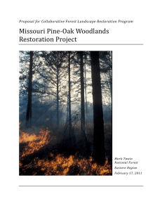 Missouri Pine-Oak Woodlands Restoration Project  Proposal for Collaborative Forest Landscape Restoration Program