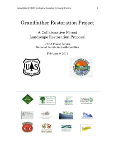 Grandfather Restoration Project A Collaborative Forest Landscape Restoration Proposal