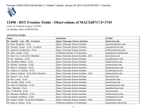 13498 - HST Frontier Fields - Observations of MACSJ0717.5+3745