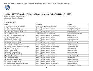 13504 - HST Frontier Fields - Observations of MACSJ1149.5+2223