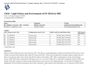 13626 - Light Echoes and Environment of SN 2014J in...