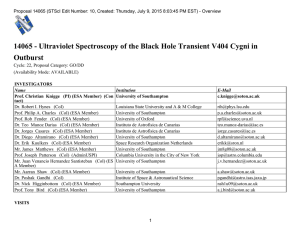 14065 - Ultraviolet Spectroscopy of the Black Hole Transient V404... Outburst
