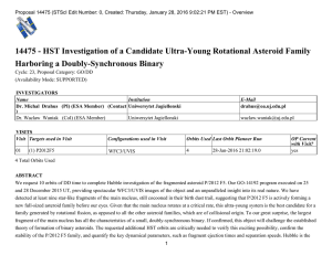 14475 - HST Investigation of a Candidate Ultra-Young Rotational Asteroid Family Harboring a Doubly-Synchronous Binary