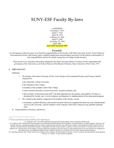 SUNY-ESF Faculty By-laws