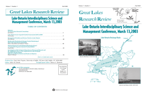 Great Lakes Research Review G reat Lakes Research Review