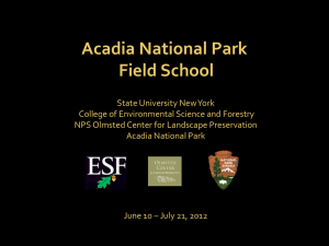 Acadia National Park Field School