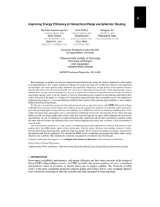 A Improving Energy Efficiency of Hierarchical Rings via Deflection Routing ‡ †