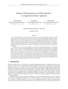 Design of Heterogeneous On-Chip Networks: An Application Driven Approach