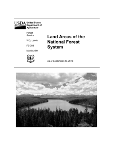 Land Areas of the National Forest System