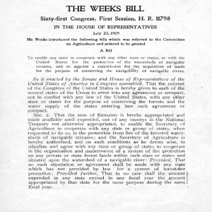 THE' WEEKS BILL H. Sixty,first Congress, First Session, R. 11798