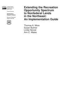 Extending the Recreation Opportunity Spectrum to Nonfederal Lands in the Northeast: