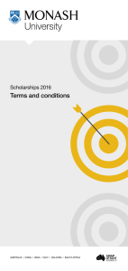 Terms and conditions Scholarships 2016