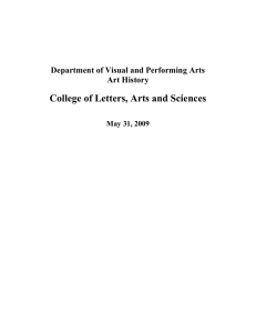 College of Letters, Arts and Sciences Art History May 31, 2009