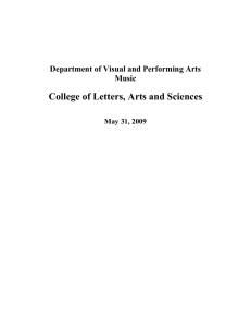 College of Letters, Arts and Sciences Music May 31, 2009