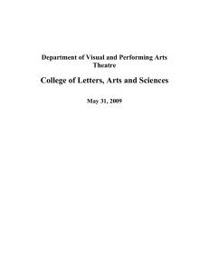 College of Letters, Arts and Sciences Theatre May 31, 2009