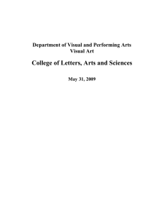 College of Letters, Arts and Sciences Visual Art May 31, 2009