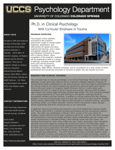 Ph.D. in Clinical Psychology  With Curricular Emphasis in Trauma