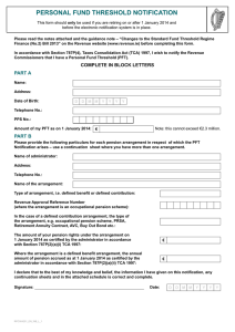 PERSONAL FUND THRESHOLD NOTIFICATION