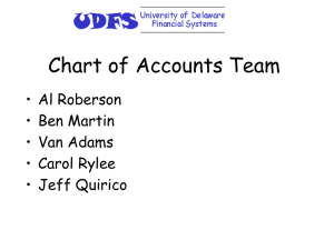 Chart of Accounts Team • Al Roberson • Ben Martin • Van Adams