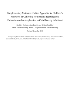 Supplementary Materials: Online Appendix for Children's
