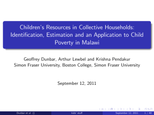 Children’s Resources in Collective Households: Poverty in Malawi