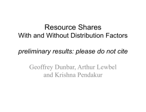 Resource Shares With and Without Distribution Factors