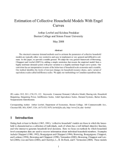 Estimation of Collective Household Models With Engel Curves