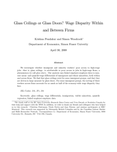 Glass Ceilings or Glass Doors? Wage Disparity Within and Between Firms