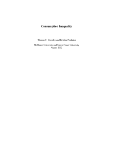 Consumption Inequality  Thomas F.  Crossley and Krishna Pendakur