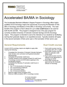 Accelerated BA/MA in Sociology
