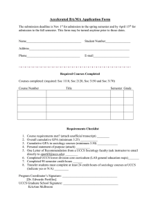 Accelerated BA/MA Application Form