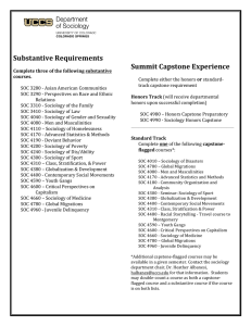 Substantive	Requirements Summit	Capstone	Experience