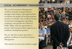 LOCAL GOVERNMENT management