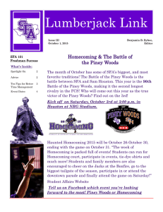 Lumberjack Link Homecoming &amp; The Battle of the Piney Woods
