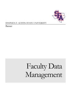 Faculty Data Management Banner