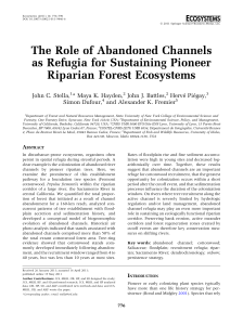 The Role of Abandoned Channels as Refugia for Sustaining Pioneer