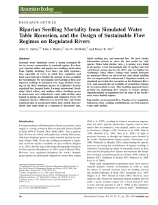 Riparian Seedling Mortality from Simulated Water Regimes on Regulated Rivers