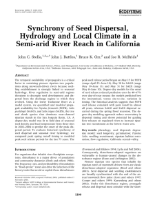 Synchrony of Seed Dispersal, Hydrology and Local Climate in a